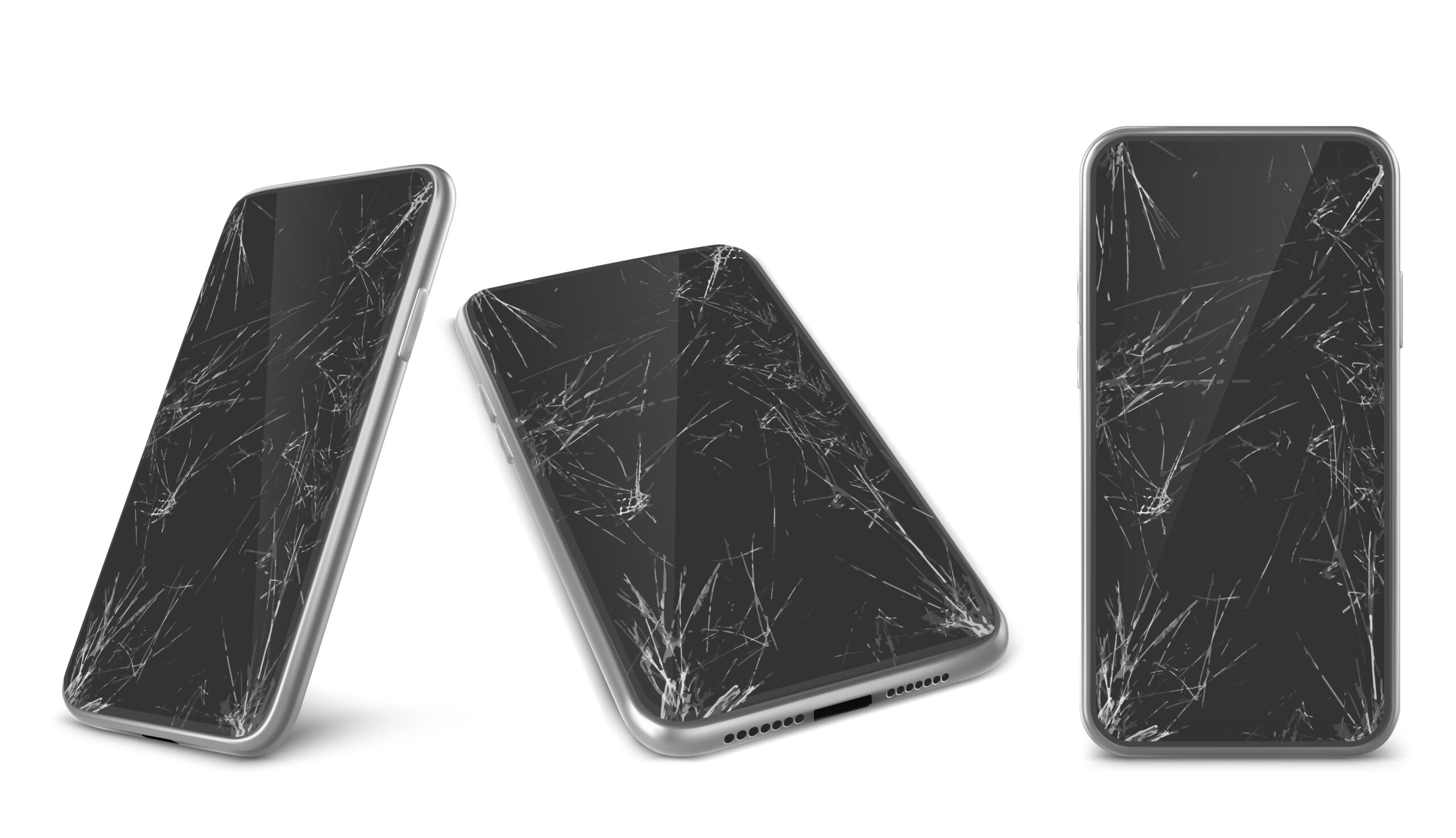 broken smartphone screen